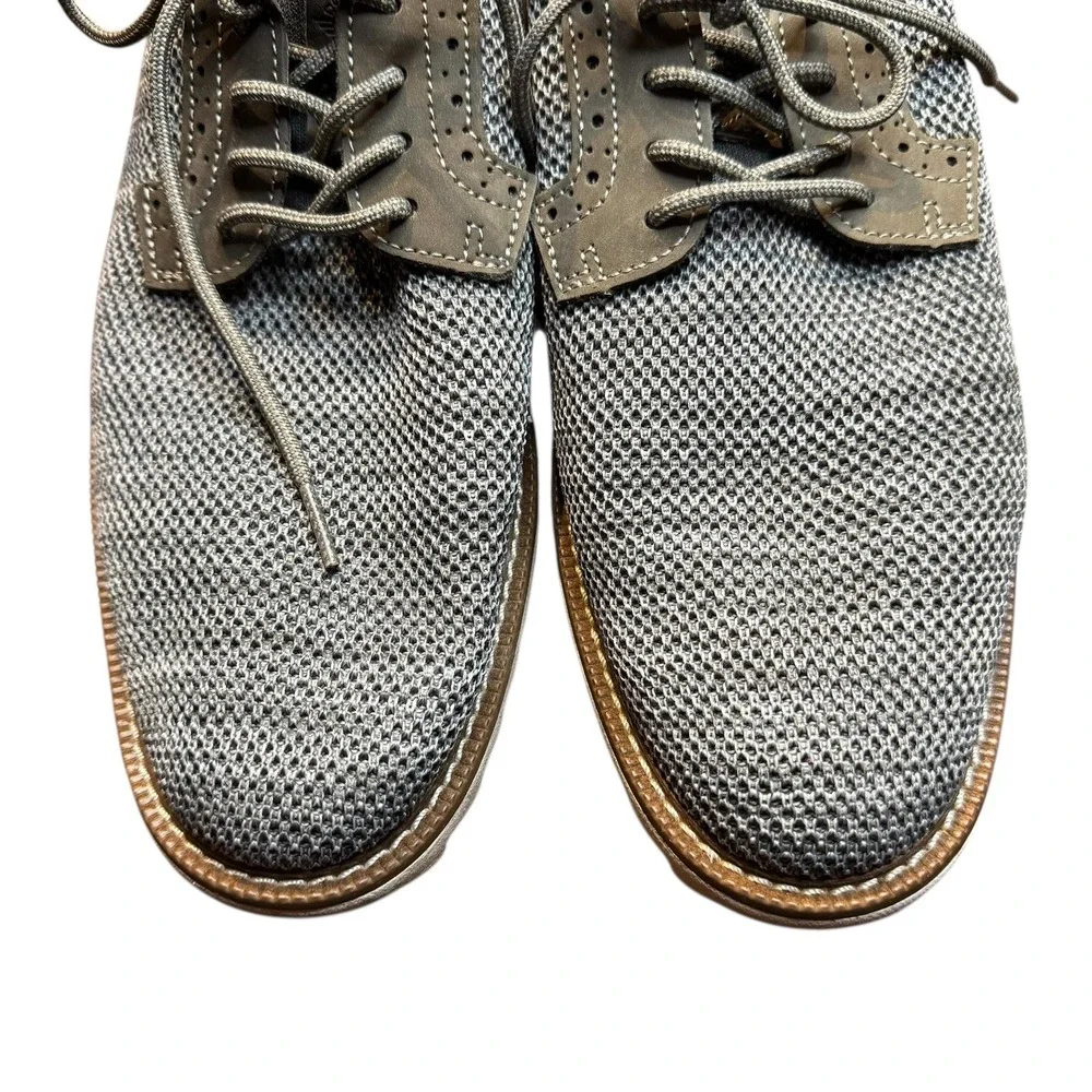 Dockers Shoes Mens Size‎ 11 Gray Knit Leather Lace Up Casual Oxfords 90-40760